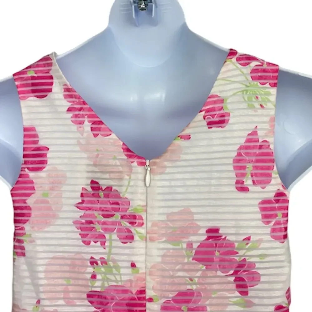 Gymboree Pink & White Floral Tank Dress Size 6